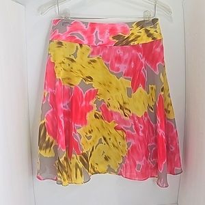 I.N.C. Concepts Women Skirt, Size 4, Color pink, yellow
